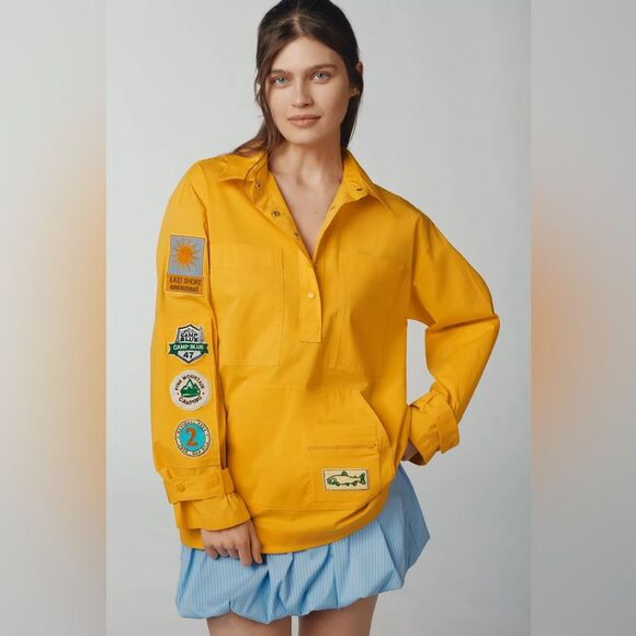Anthropologie Jackets & Blazers - Anthropologie Maeve Fisherman Long-Sleeve Popover Top Size medium